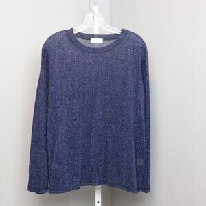 Drifter Metallic‎ Sheer Shimmer Long Sleeve Top Size M